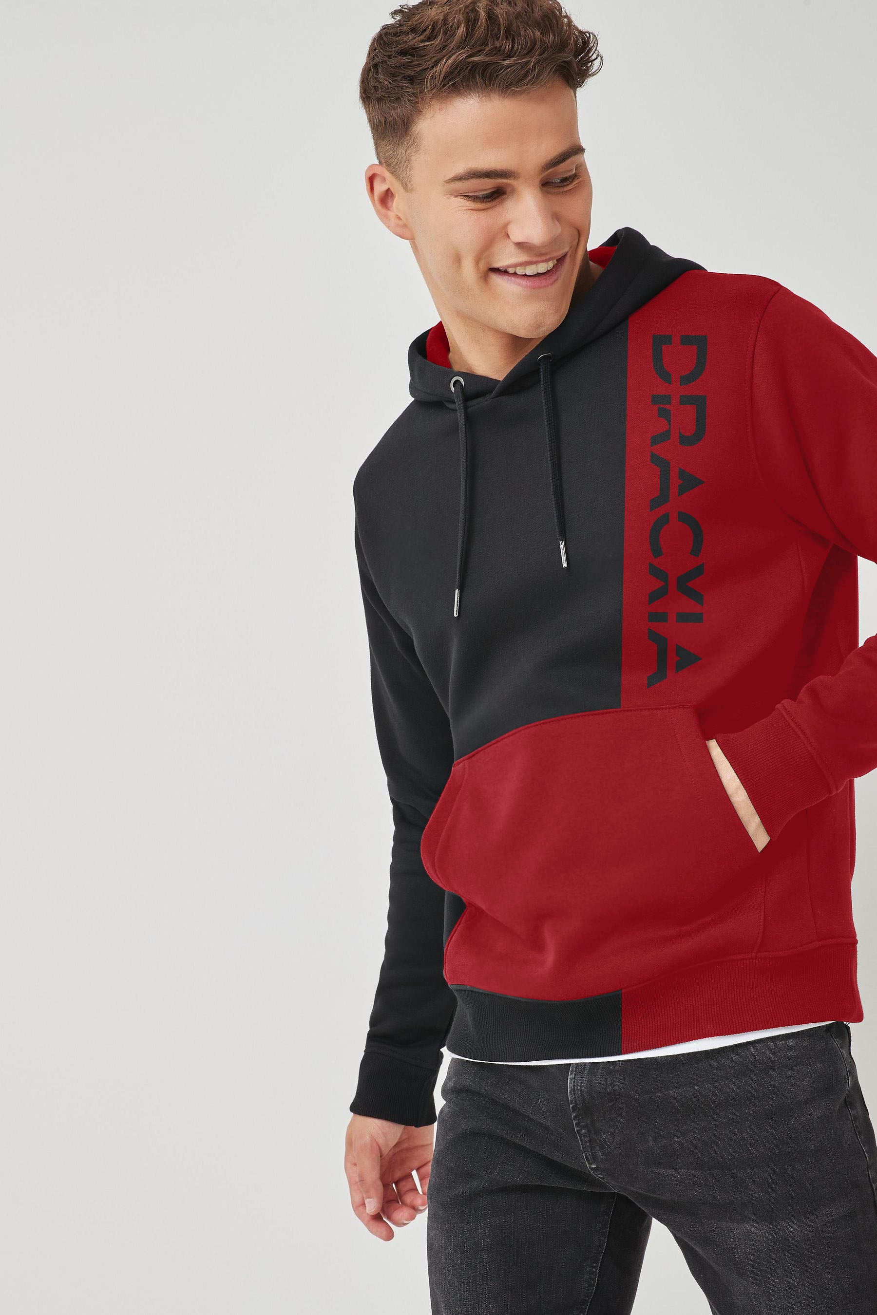 Men's Oblique Comfort+ Hoodie Red/Black