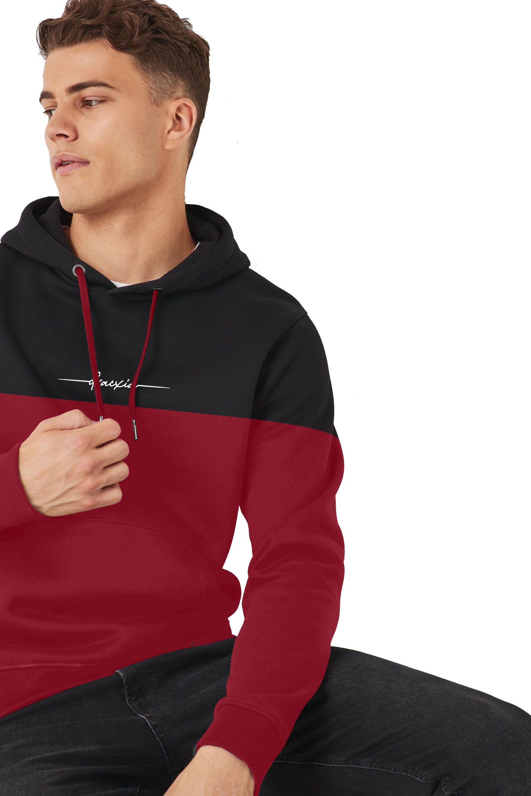 Men's Oblique Comfort+ Hoodie Red/Black