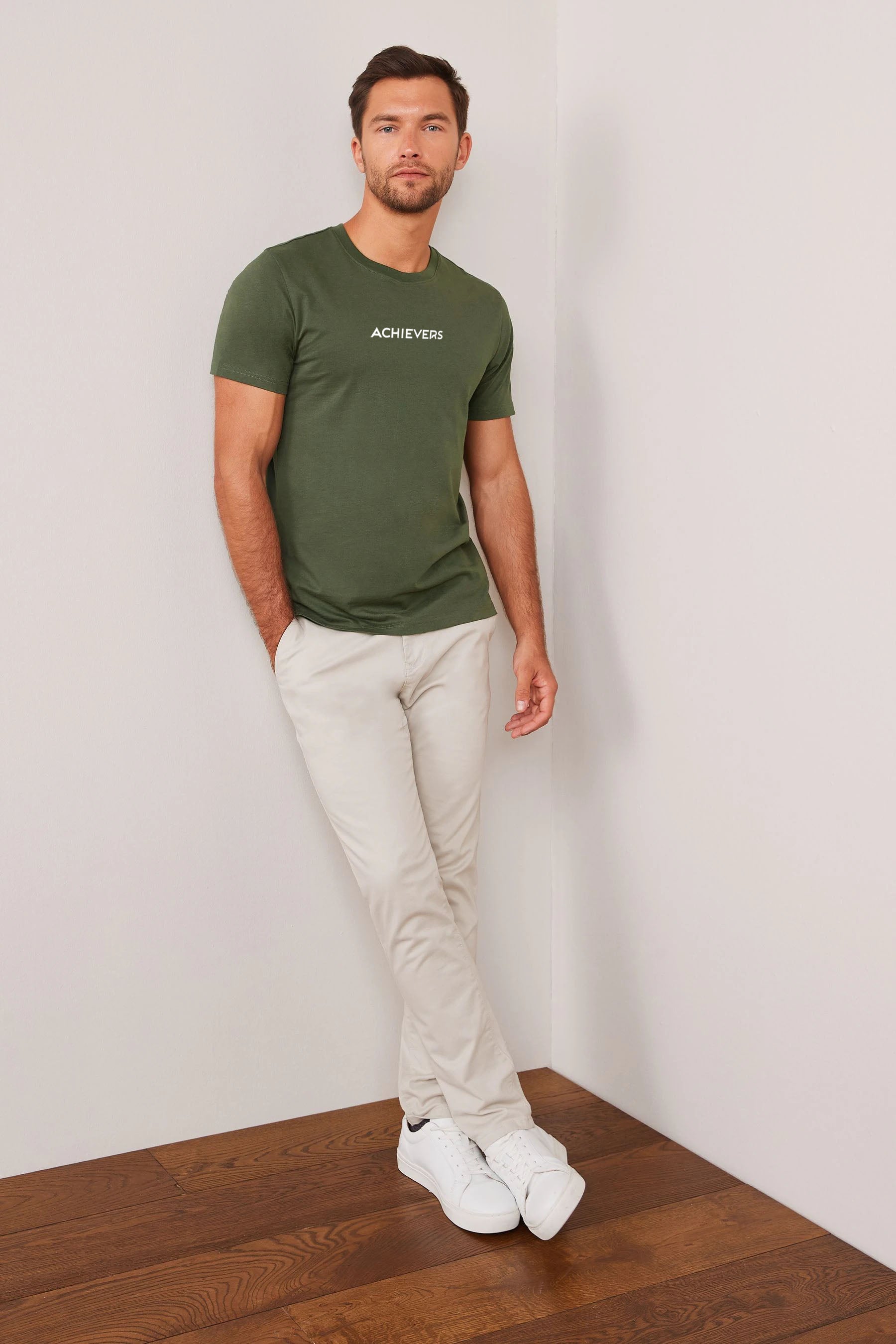 Navy Green Short Sleeve