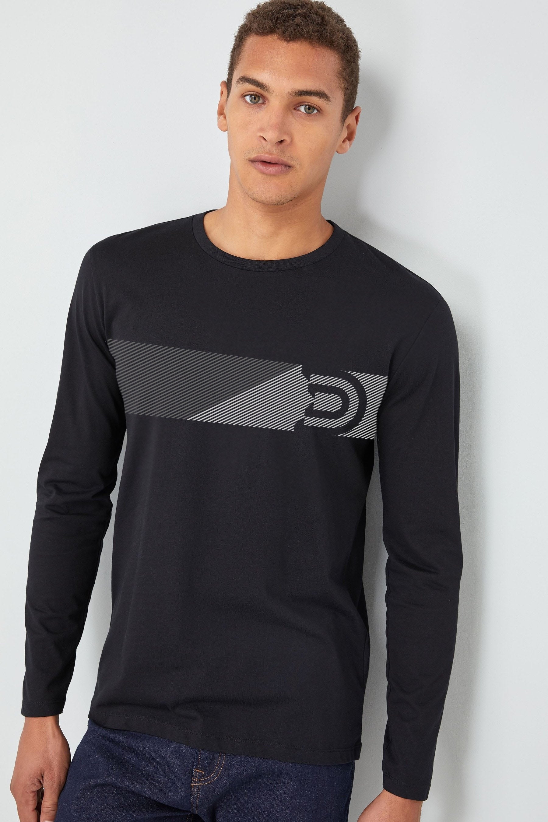 Men's Black Long Sleeve "Razor Wire"