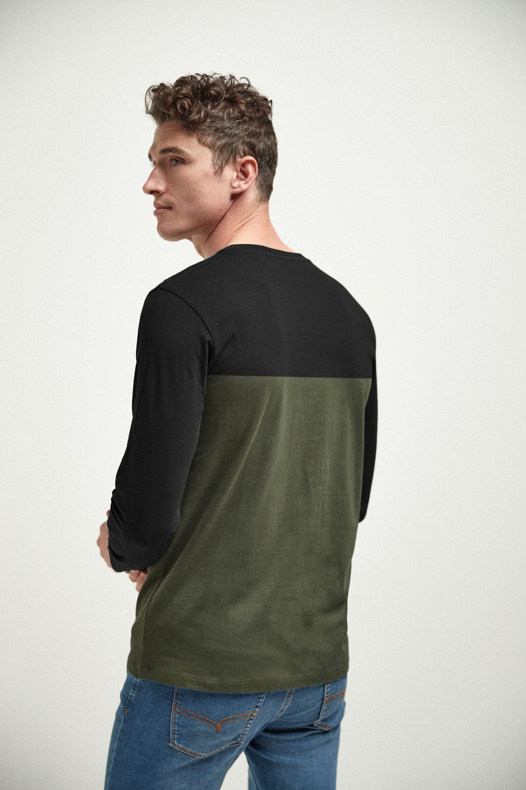 Men's Black & Olive Long Sleeve