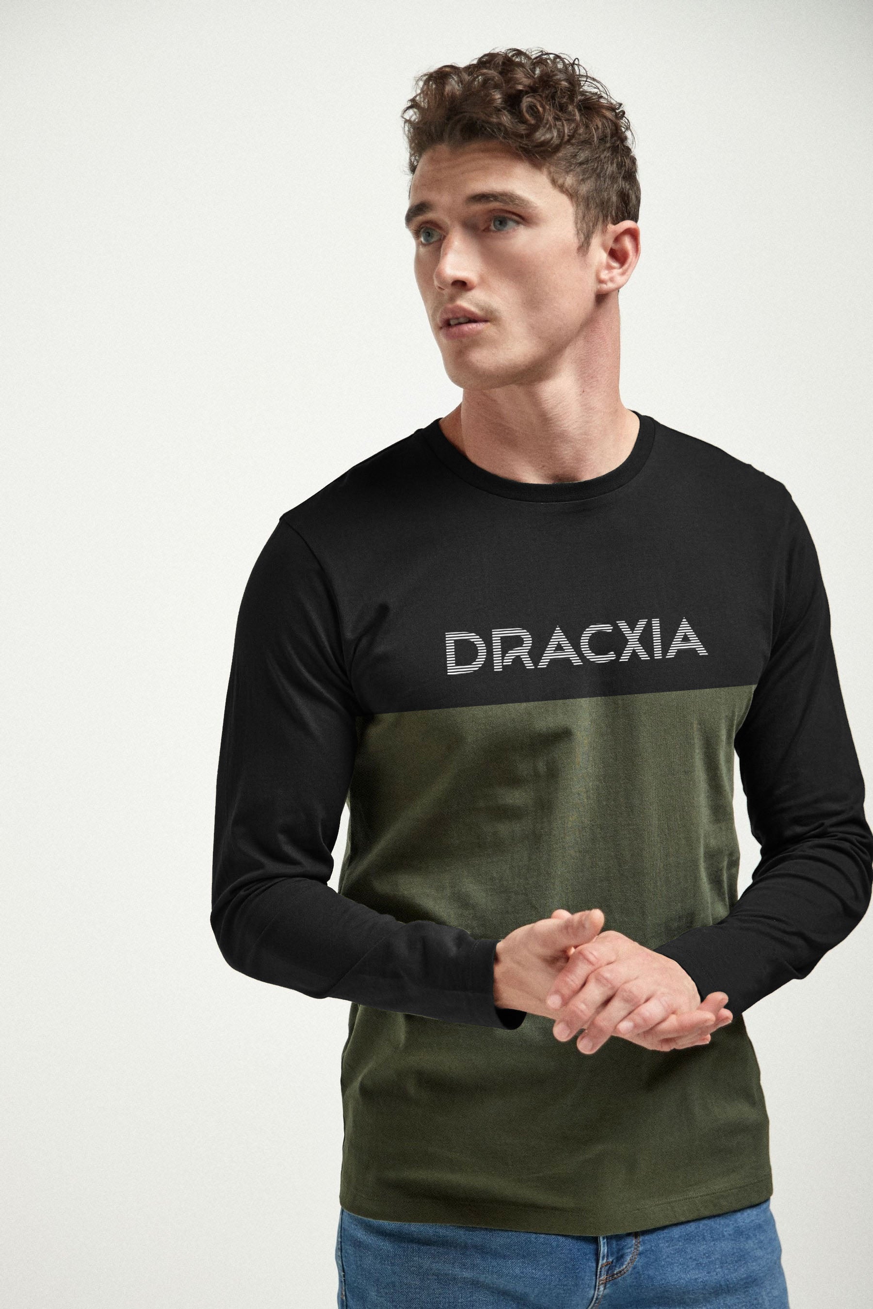 Men's Black & Olive Long Sleeve