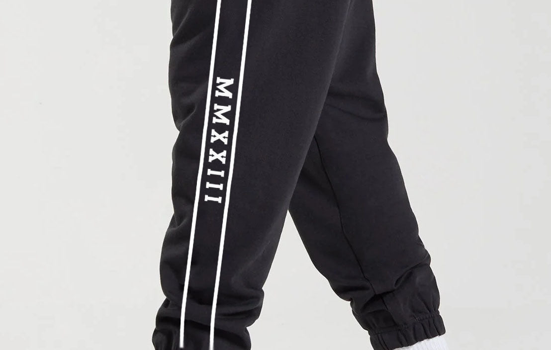 Women's White & Black "Dracxia Year" Comfort+ Joggers